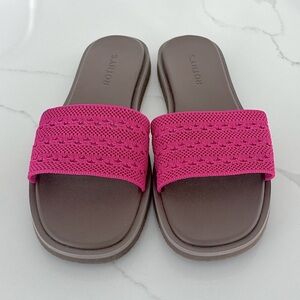 NWOB Rothy's The Slide Sandals Women's Size 9 Rouge Crochet